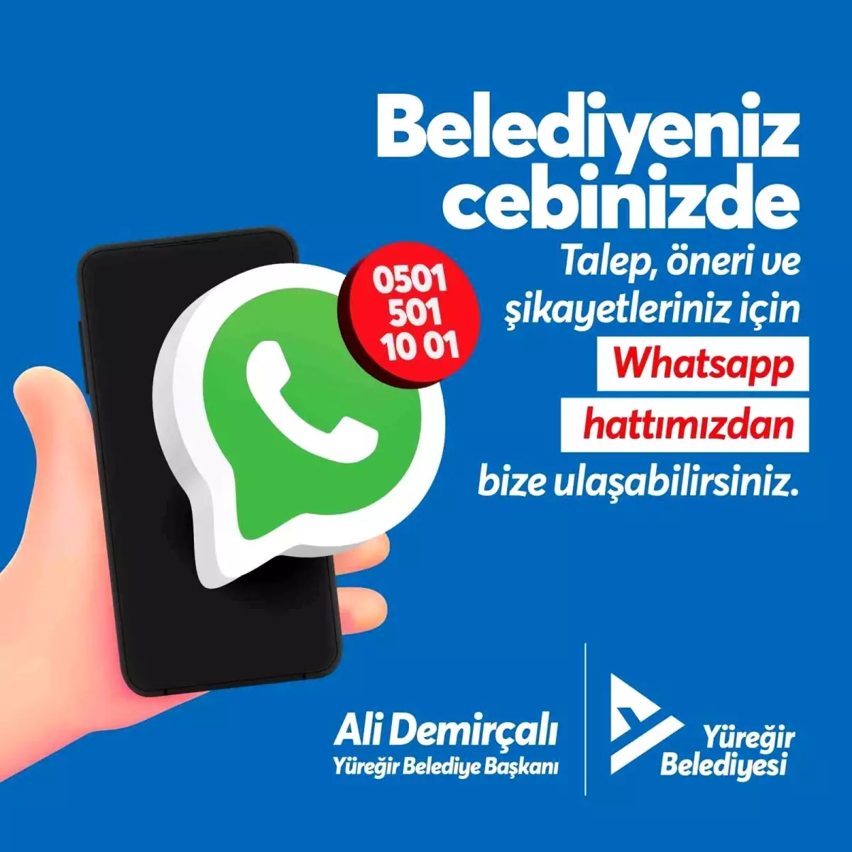 Yüreğir’de Whatsapp İletişim Hattı Kuruldu