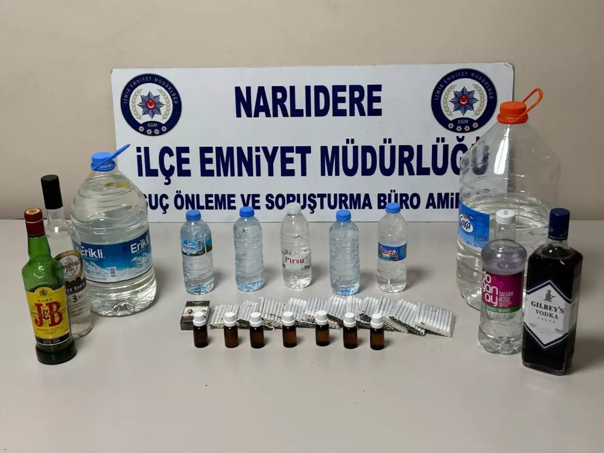 Narlıdere’de Kaçak Alkol ve Sigara Operasyonu Düzenlendi